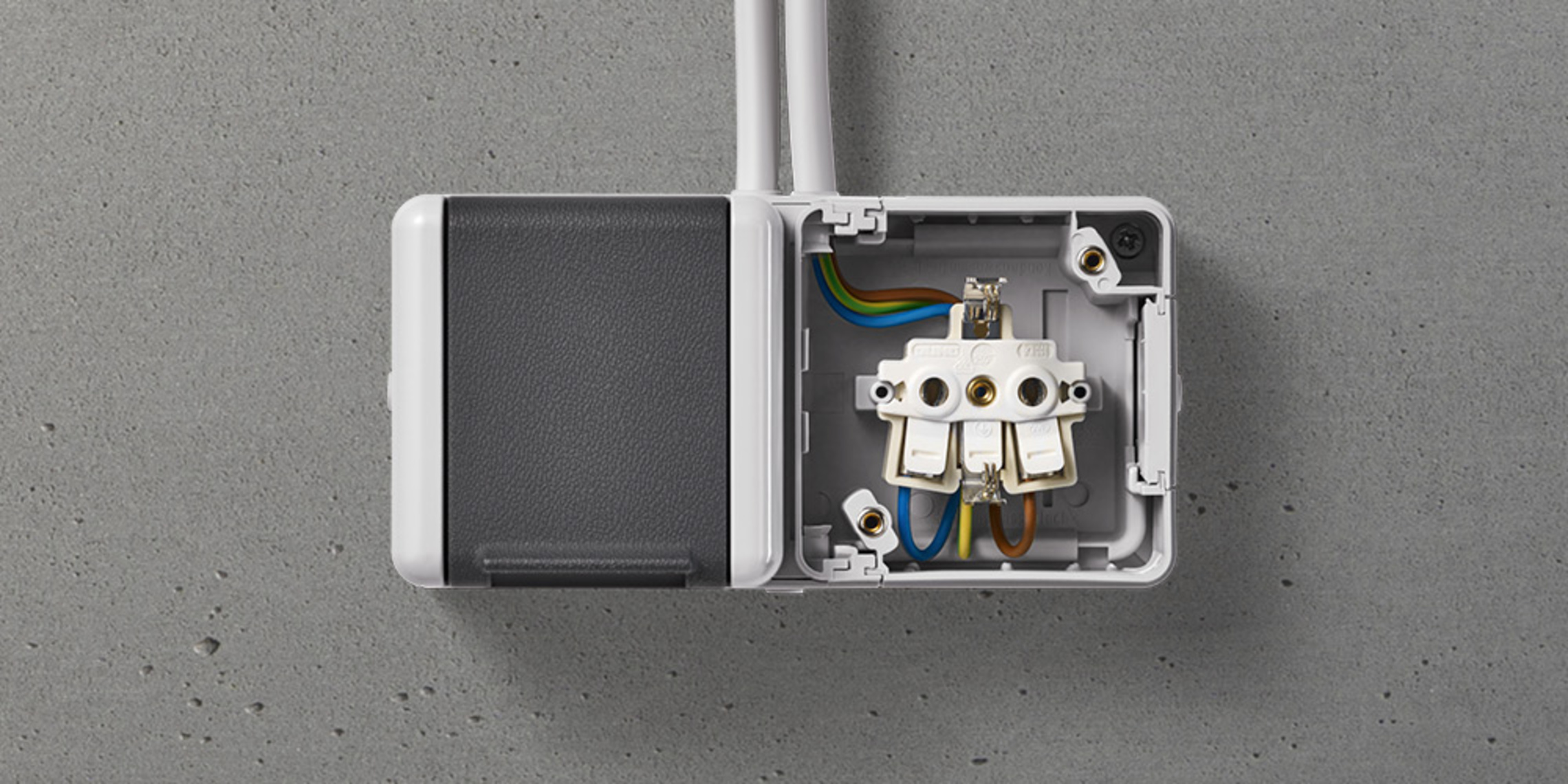 Doppelsteckdose mit Trennsteg bei WSB-Weintraub Smart Buildings GmbH in Ludwigsau